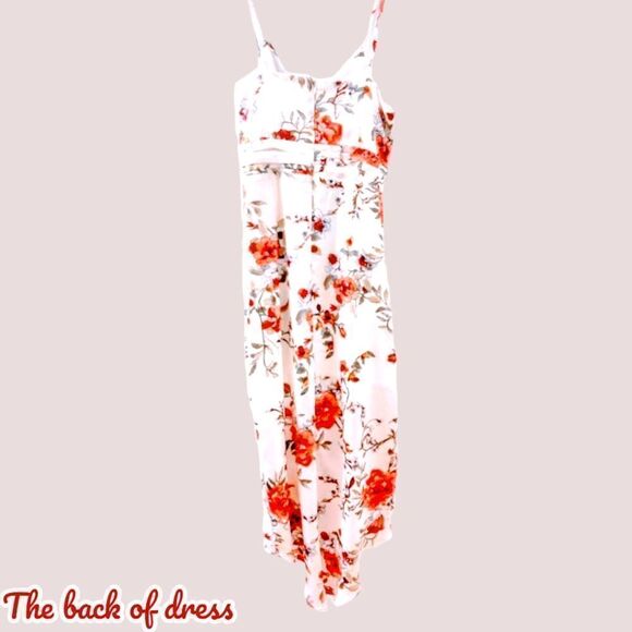 LuLu's My Favorite Day Ivory Floral Print Tulip 🌷 Skirt Midi Dress - Picture 8 of 14